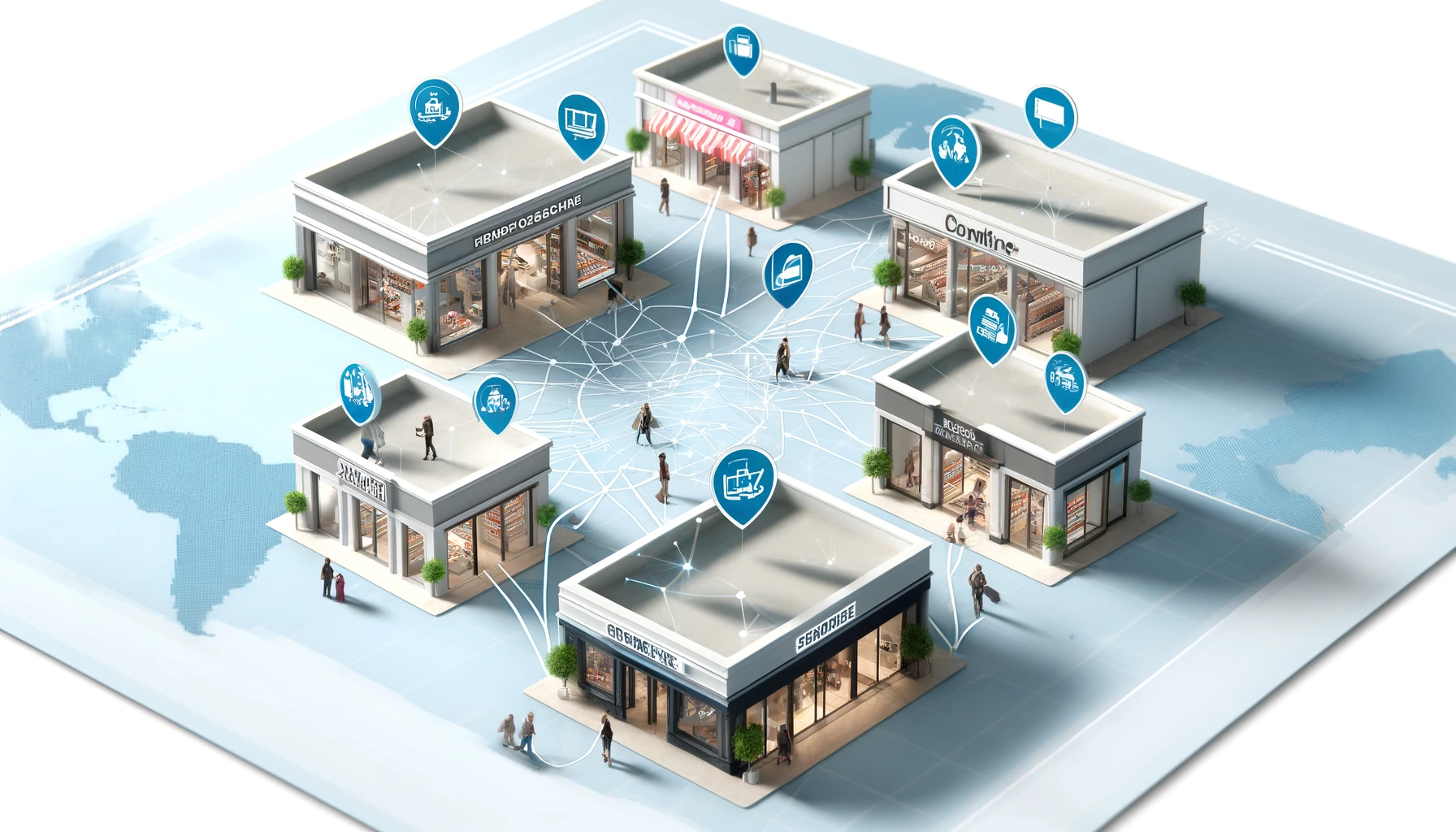 Dall·e 2024 05 28 20.29.35 A Visual Representation Of A Franchise Network, Showing Multiple Storefronts Of A Cosmetics Brand In Different Locations. Each Store Has A Consistent - Contabilidade em Pirituba | Contábil Pirituba